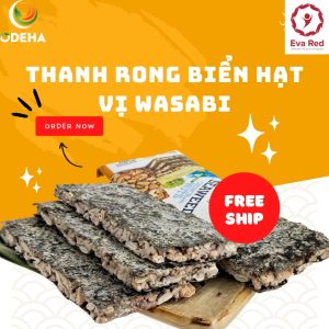 Thanh rong biển hạt dinh dưỡng ODEHA vị wasabi 304g-Evared