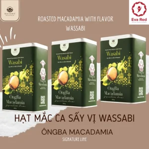 Hạt Mắc Ca Ông Ba Sấy Vị Wasabi 200g – Cay Nồng Sảng Khoái, Dinh Dưỡng Trọn Vẹn