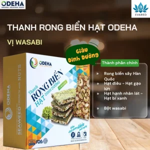 Thanh rong biển hạt dinh dưỡng ODEHA hương vị wasabi