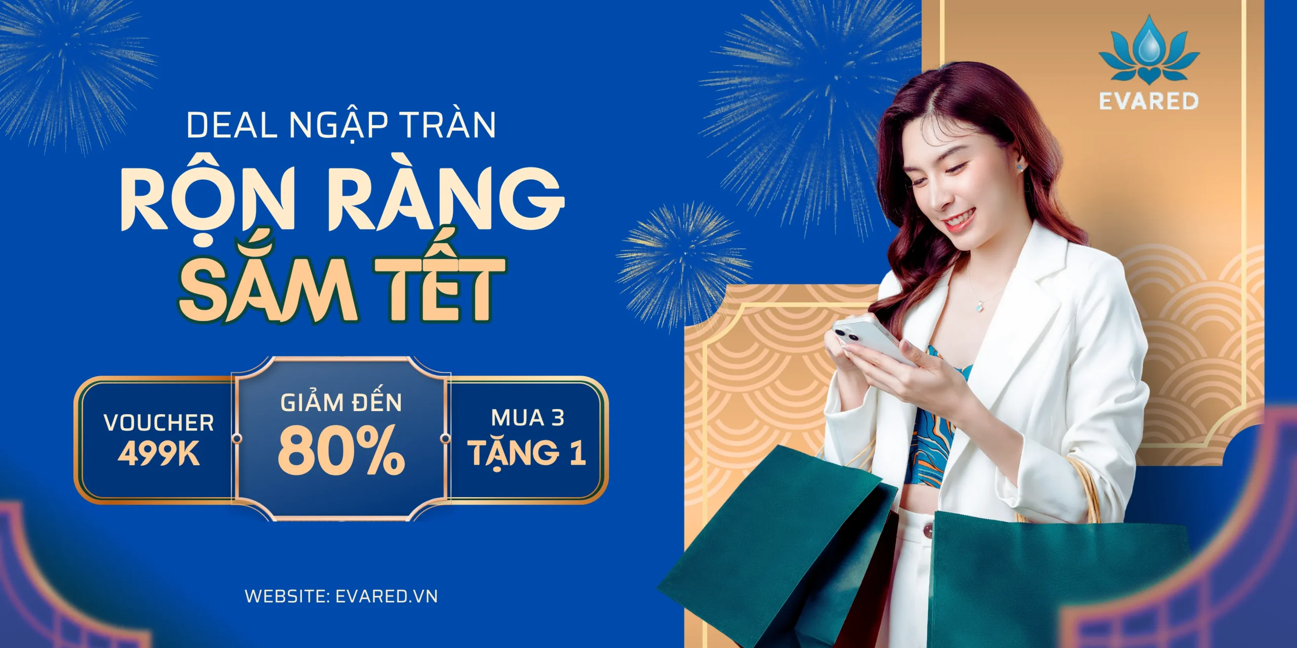 Sale khuyến mãi tết cùng Evared