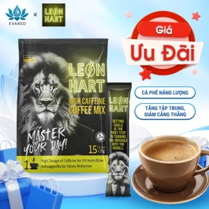 Cà Phê Năng Lượng hòa tan LeonHart High Caffeine Coffee Mix túi 15 gói 270g