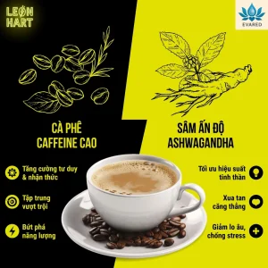 Cà Phê Năng Lượng hòa tan LeonHart High Caffeine Coffee Mix túi 15 gói 270g